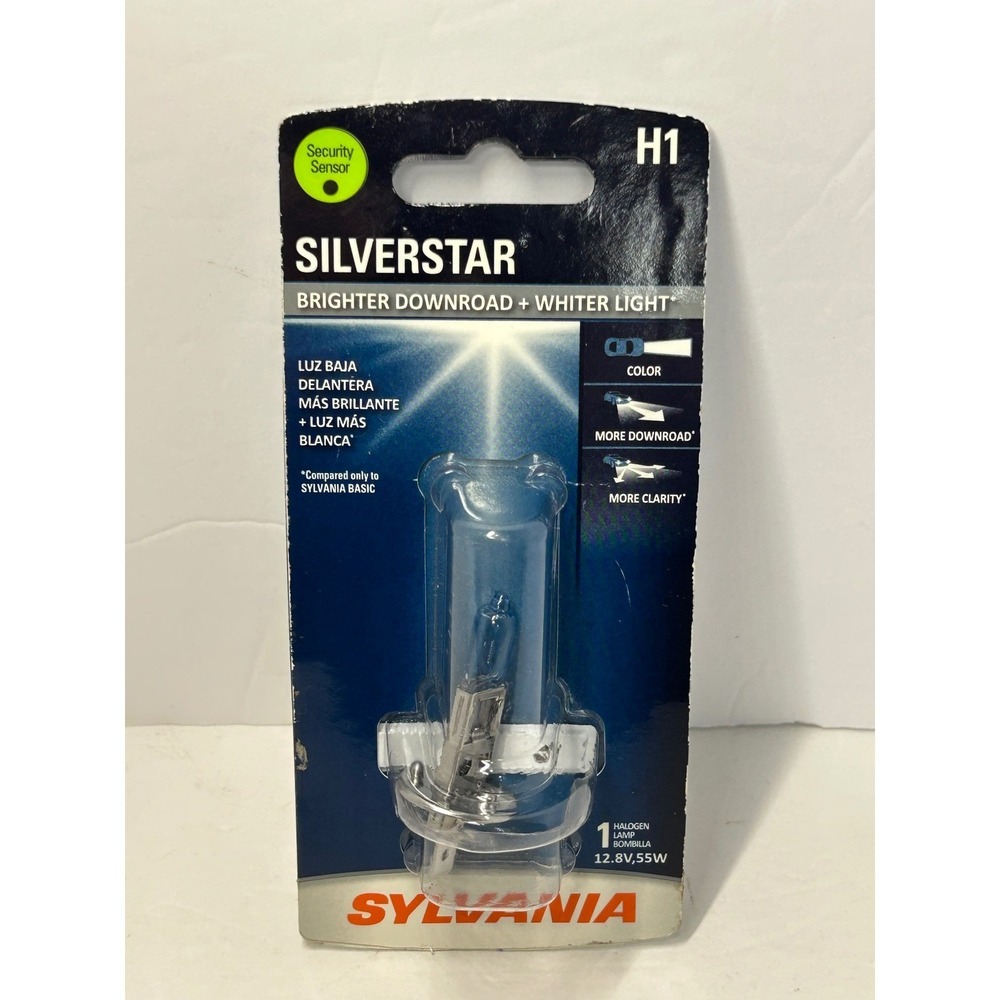Sylvania‎ SilverStar H1 Headlight Bulb Brighter Down-road Whiter Light